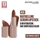 Maybelline New York Serum Matte Lipstick - 8Hr hydration, One-Swipe Bold Color (4.5gm)