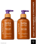 Beauty Garage Pure African Shea Butter Retention Treatment Wavy Curl Shampoo & Conditioner (300ml + 300ml)