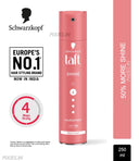 Schwarzkopf TAFT Shine Hair Spray For Shinner Hair With Diamond Luminizer Formula Hold 4 (250ml)