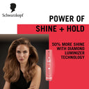 Schwarzkopf TAFT Shine Hair Spray For Shinner Hair With Diamond Luminizer Formula Hold 4 (250ml)