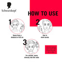 Schwarzkopf TAFT Power Hair Spray With Caffeine Formula For Strengthening Hold 5, Upto 72 Hrs (250ml)