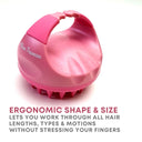 product application and spread. Helps with shampoo lathering and scalp cleaning
Promotes blood circulation and re