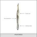 Buy Hair Line Professional Flat Tip Stainless Steel Hair Threading and Removal Tweezer for Eyebrow Upper Lip Hair Remover (HFC009) Online in India