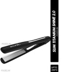 Ikonic Professional Slim Titanium Shine Hair Straightener - (STS) Black 2.0