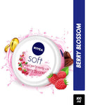 NIVEA SOFT Light cream with Vit E, Jojoba oil & Berry fragrance for Non-sticky, Soft & Hydrated skin