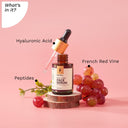 PILGRIM French Red Vine & Hyaluronic acid serum with peptides