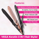 Buy VEGA 3-in-1 Keratin Hair Styler (VHSCC-03) Rose Gold Online in India