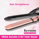 Shop VEGA 3-in-1 Keratin Hair Styler (VHSCC-03) Rose Gold Online in India Chennai Tamil Nadu / Review