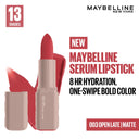 Maybelline New York Serum Matte Lipstick - 8Hr hydration, One-Swipe Bold Color (4.5gm)