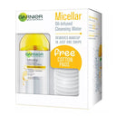 Garnier Skin Naturals Micellar Oil-Infused Cleansing Water + Free Cotton Pad (Yellow)