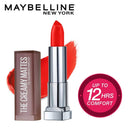 Maybelline New York Color Sensational Creamy Matte Lipstick, Lasts Up To 12H (3.9gm)
