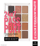 Swiss Beauty 24/7 Passport Eyeshadow Palatte (10.5gm)