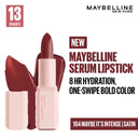 Maybelline New York Serum Matte Lipstick - 8Hr hydration, One-Swipe Bold Color (4.5gm)