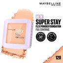 Maybelline New York Super Stay Flex Powder Foundation Compact-30H Full Cover-for Oily Skin (9gm)