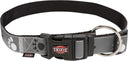 Silver Reflect collar, L–XL: 40–65 cm/25 mm, black/silver grey     