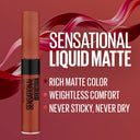 Maybelline New York Sensational Liquid Matte Lipstick, Weightless Comfort