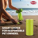 Dog poop bags, lemon scent, 4 rolls of 20 bags, Yellow