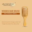 OROSSENTIALS Bamboo Bristle Wooden Small Paddle Hair Brush For Women (ORO-012)