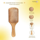 OROSSENTIALS Bamboo Bristle Wooden Big Paddle Hair Brush For Women (ORO-011)