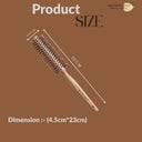 OROSSENTIALS Nylon Bristles Round Wooden Hair Brush For Women & Men (ORO-020)