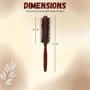 OROSSENTIALS Twirl Design Boar Bristles Round Hair Brush (ORO-019)