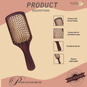 OROSSENTIALS  Dark Wood Paddle Hair Brush For Men & Women-PREMIUM HAIR PRUSH (ORO-017)