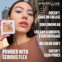 Maybelline New York Super Stay Flex Powder Foundation Compact-30H Full Cover-for Oily Skin (9gm)