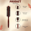 OROSSENTIALS Twirl Design Boar Bristles Round Hair Brush (ORO-019)