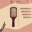 OROSSENTIALS  Dark Wood Paddle Hair Brush For Men & Women-PREMIUM HAIR PRUSH (ORO-017)