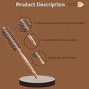 OROSSENTIALS Nylon Bristles Round Wooden Hair Brush For Women & Men (ORO-020)