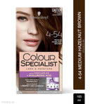 Schwarzkopf Colour Specialist At Home Permanent Hair Colour With Omegaplex Anti-Breakage Technology And Hyaluronic Acid With 2 After Repair Masks For Softer Hair, 4.54 Medium Hazelnut Brown 165ml