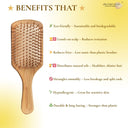 OROSSENTIALS Bamboo Bristle Wooden Big Paddle Hair Brush For Women (ORO-011)