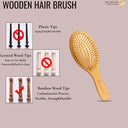OROSSENTIALS Bamboo Bristles Big Oval Shape Wooden Hair Brush For Women (ORO-013)