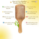 OROSSENTIALS Bamboo Bristle Wooden Big Paddle Hair Brush For Women (ORO-011)