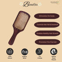 OROSSENTIALS  Dark Wood Paddle Hair Brush For Men & Women-PREMIUM HAIR PRUSH (ORO-017)