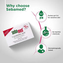 Sebamed Cleansing Bar, PH 5.5, Soap-Free,Normal-Oily Skin,With Vitamins & Moisturizing Agents (100g)