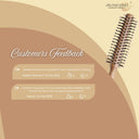 OROSSENTIALS Nylon Bristles Round Wooden Hair Brush For Women & Men (ORO-020)