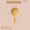OROSSENTIALS Cat Ear Shape Travel Friendly Bamboo Bristles Hair Brush (ORO-016)