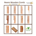 OROSSENTIALS Oil Treated Kacchi Neem Handmade Wooden Two In One Straight Comb (ORO-008)