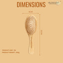 OROSSENTIALS Bamboo Bristles Small Oval Shape Wooden Hair Brush For Women (ORO-014)
