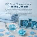 Iris Cool Blue Aromatic Floating Candles (Set of 2) - (INFL8151CB)