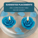 Iris Cool Blue Aromatic Floating Candles (Set of 2) - (INFL8151CB)