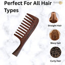 OROSSENTIALS Sandalwood Round Hair Comb - Brown (ORO-059)