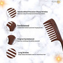 OROSSENTIALS Sandalwood Round Hair Comb - Brown (ORO-059)