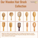OROSSENTIALS Cat Ear Shape Travel Friendly Bamboo Bristles Hair Brush (ORO-016)