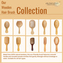 OROSSENTIALS Bamboo Bristles Small Oval Shape Wooden Hair Brush For Women (ORO-014)