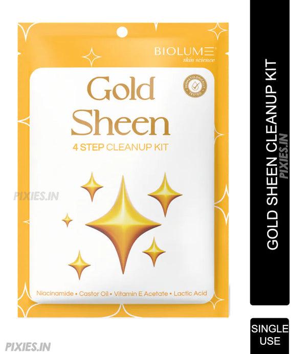 Biolume Gold Sheen - 4 Step Cleanup Kit (Single Use) – Pixies.in