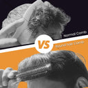 Brown Round Hair Brush and Hair Roller Comb for Men (Pack of 2)