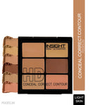 Insight Cosmetics Hd Conceal Correct Contour, 6 In 1 Palette With Long Wear Formula (12gm)