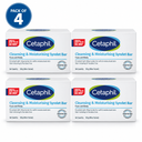 Cetaphil Cleansing & Moisturising Syndet Bar With Shea butter | Dermatologist Recommended 4 x 100gm (Pack of 4, 400gm)